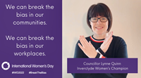 International Women's Day 2022 Councillor Lynne Quinn